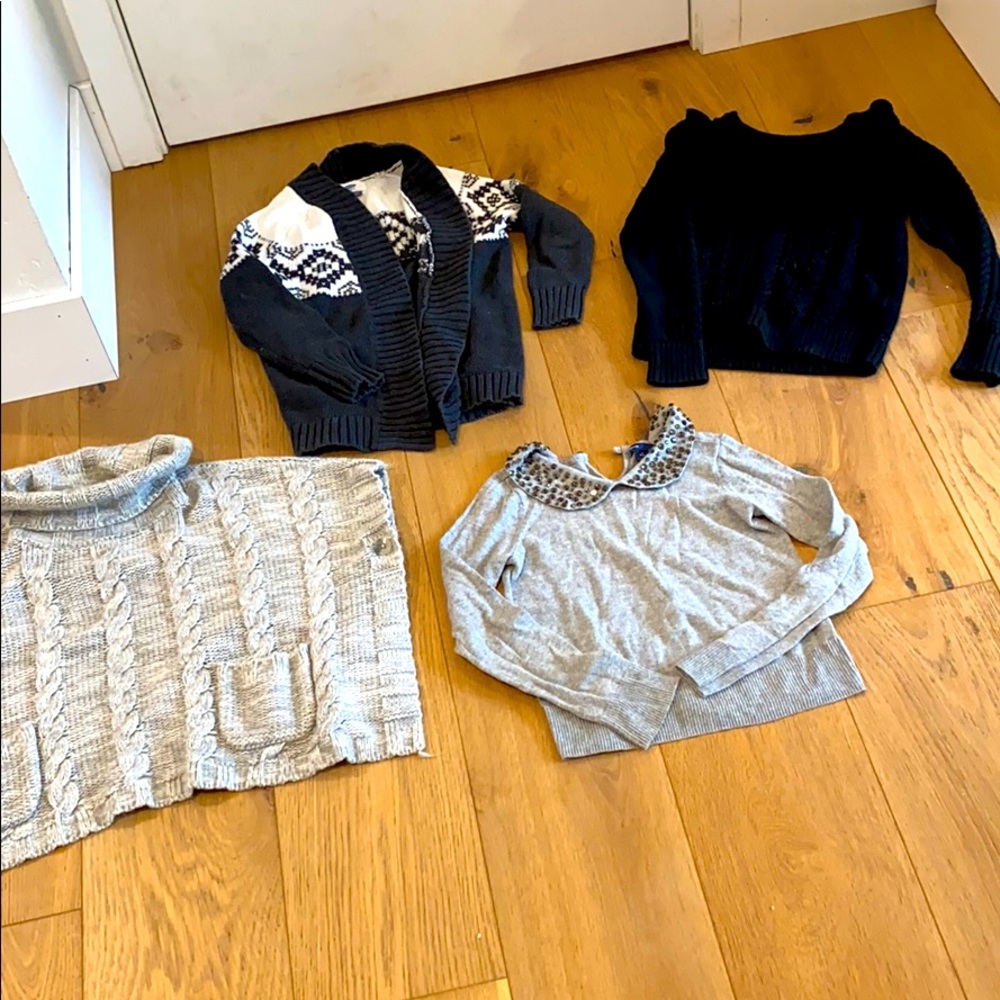 Cute girls sweater bundle size 7-8